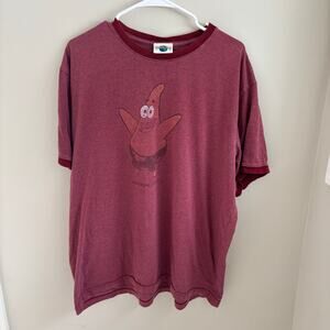 Vintage Universal Studios Spongebob Patrick Ringer T-Shirt Size XL